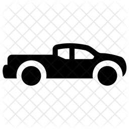 256x256 Pickup Truck Icon Of Glyph Style