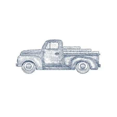 450x450 Vintage Pickup Truck Icon Royalty Free Vector Graphics