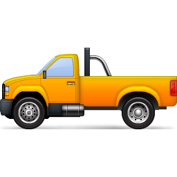 256x256 Yellow Pickup Truck Icon, Png Clipart Image