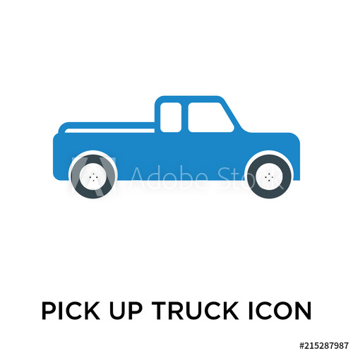 500x500 Pick Up Truck Icon Isolated On White Background Simple