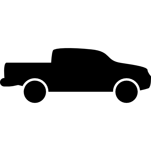 512x512 Pick Up Truck Side View Silhouette Icons Free Download