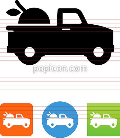 400x459 Pickup Truck Delivering Produce Icon