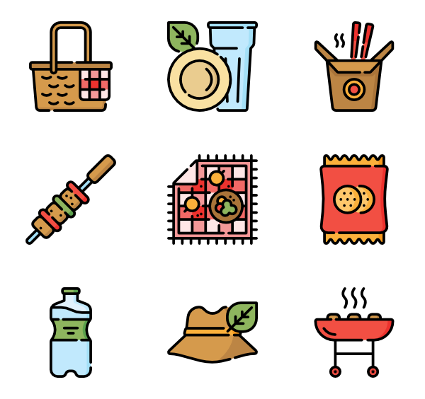 600x564 Picnic Basket Icons