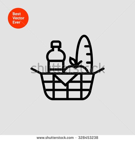 450x470 Picnic Basket Icon Ui Icon Design, Graphic Design Inspiration