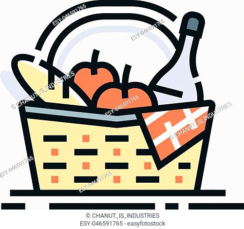 501x470 Picnic Basket Icon Stock Photos And Images Age Fotostock