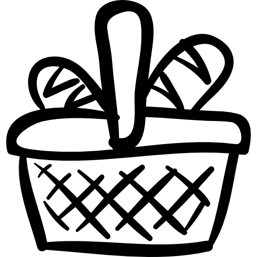 512x512 Picnic Hand Drawn Basket Icons Free Download