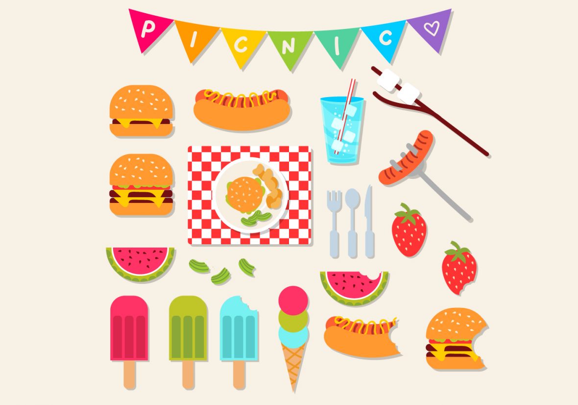 1180x826 Picnic Icon Set