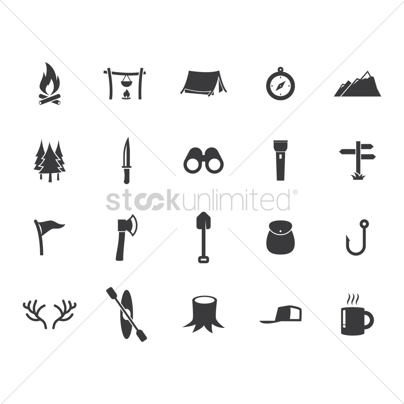 1300x1300 Picnic Icon Set Vector Image