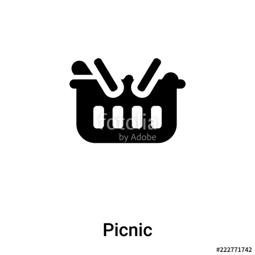 500x500 Picnic Icon Vector Isolated On White Background, Logo Concept
