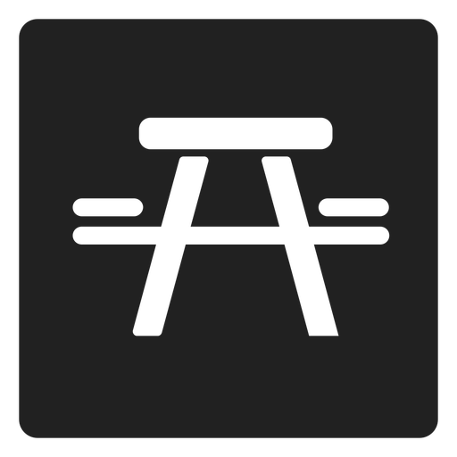 512x512 Picnic Table And Chair Square Icon