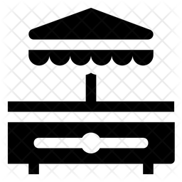 256x256 Picnic Table Icon Of Glyph Style