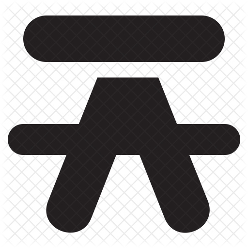 512x512 Picnic Bench Icon Of Glyph Style