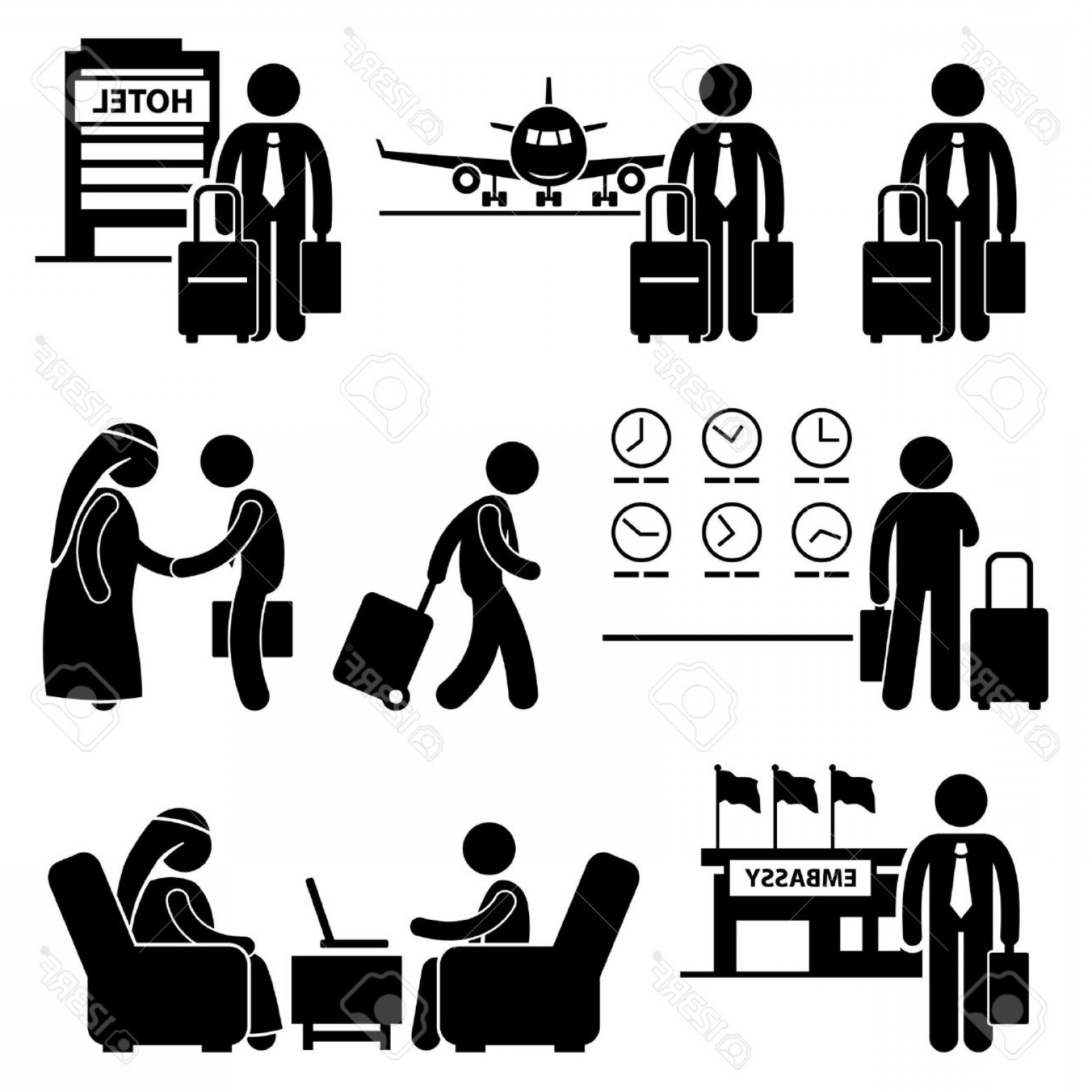 1560x1560 Photobusiness Trip Businessman Travel Meeting Stick Figure