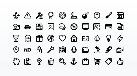 474x264 Pictograms Web Icon Set
