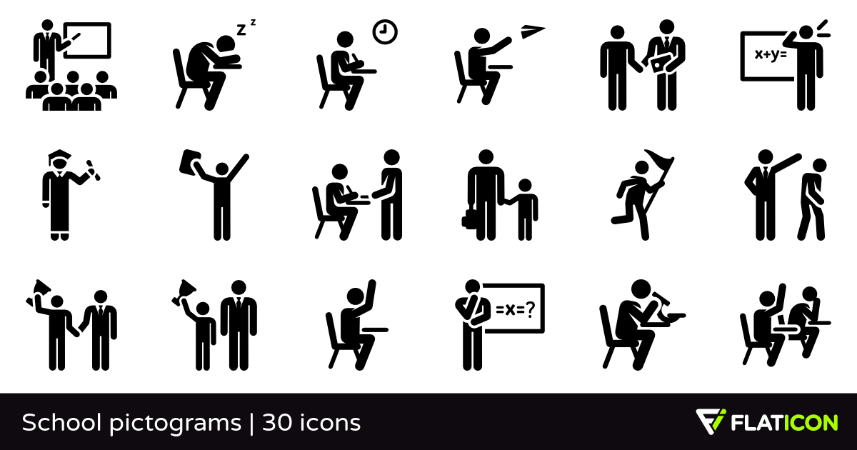 1200x630 School Pictograms Premium Icons
