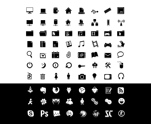 585x480 Minimalist Icon, Symbol Pictogram Sets
