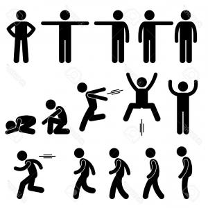 300x300 Set Of Yoga Poses Character Human Pictogram Icon Vector Cultracing