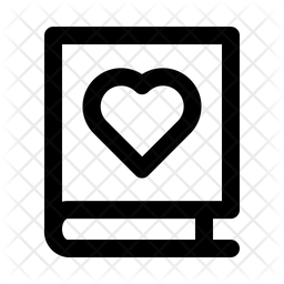 256x256 Wedding Album Icon Of Line Style