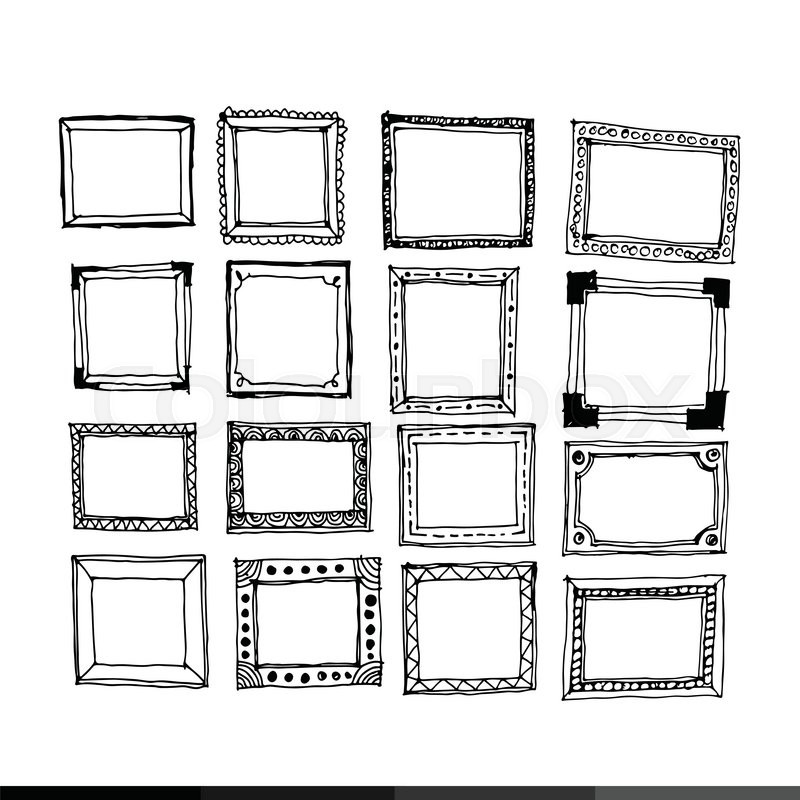 800x800 Hand Draw Frame Icon Illustration Stock Vector Colourbox