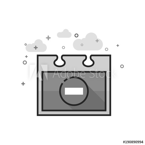 500x500 Unavailable Label Icon In Flat Outlined Grayscale Style Vector