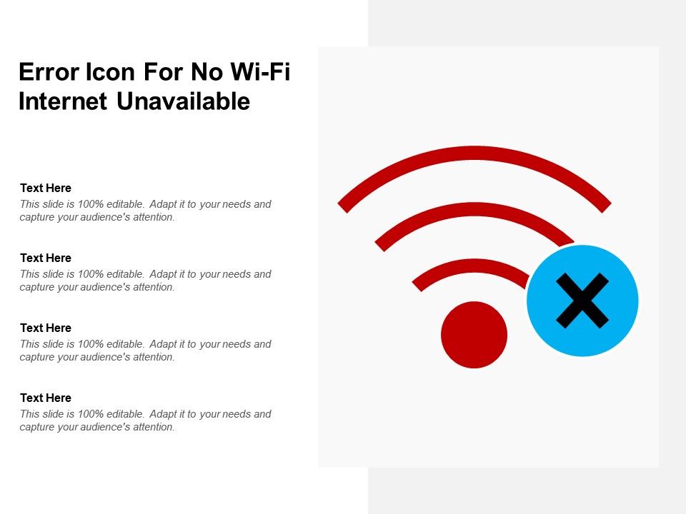 960x720 Error Icon For No Wi Fi Internet Unavailable Powerpoint