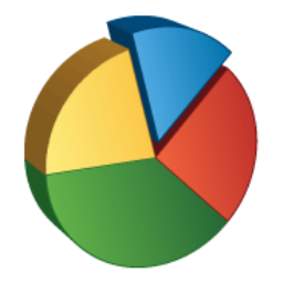 256x256 Pie Chart Icon Ravenna Iconset Double J Design