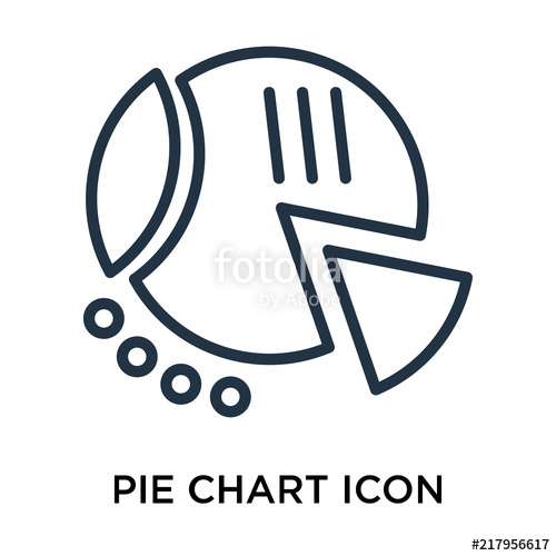500x500 Pie Chart Icon Vector Isolated On White Background, Pie Chart Sign