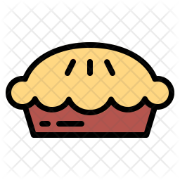256x256 Pie Icon Of Colored Outline Style
