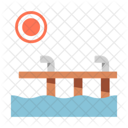 Pier Icon Of Flat Style 256x256 Pier Icon Of Flat Style