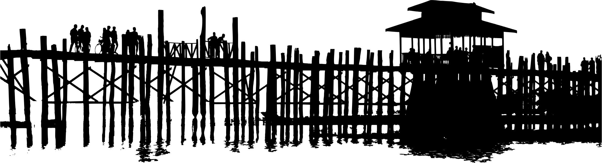Pier Reflection Silhouette Icons Png 2298x624 Pier Reflection Silhouette Icons Png