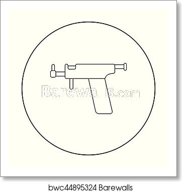 362x382 Ear Piercing Gun Icon Outline Single Tattoo Icon From The Big