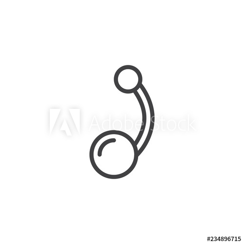 500x500 Body Piercing Outline Icon Linear Style Sign For Mobile Concept