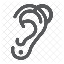 256x256 Ear Piercing Icon Of Glyph Style