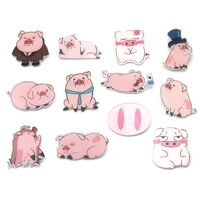 640x640 Nengdou Animal Icons For Clothes Pig Icon Kawaii Pin Cartoon