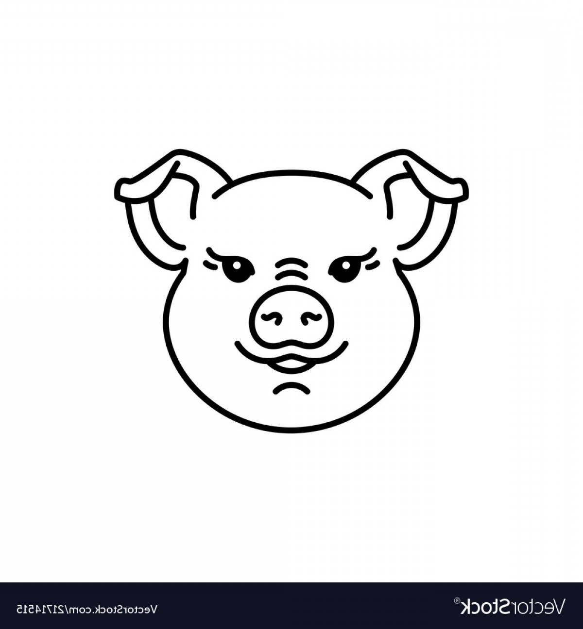 1200x1296 Pig Icon Head Piggy Thin Line Art Design Vector Catchsplace