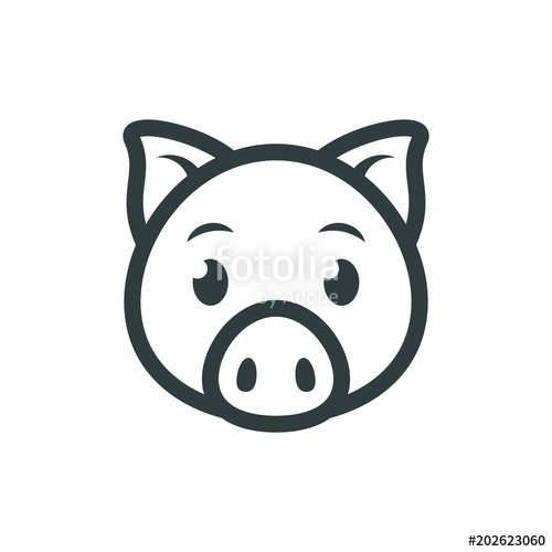 500x500 Pig Icon Pig Logo Stock Image And Royalty Free Vector