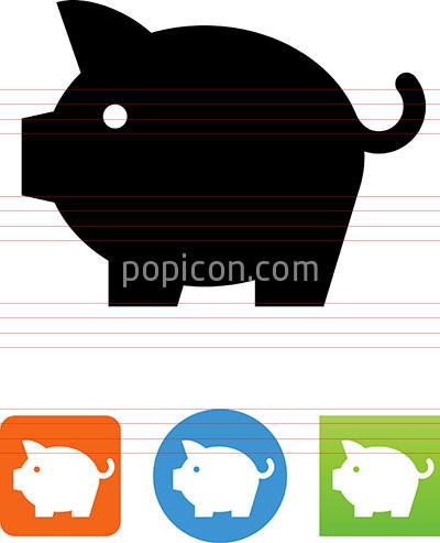 400x493 Cute Pig Icon