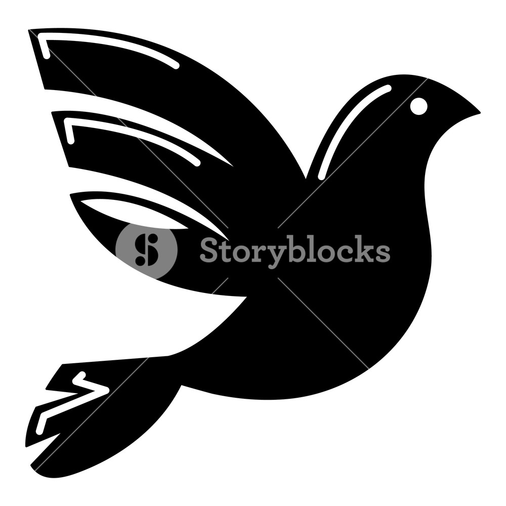 1000x1000 White Peace Pigeon Icon Simple Illustration Of White Peace