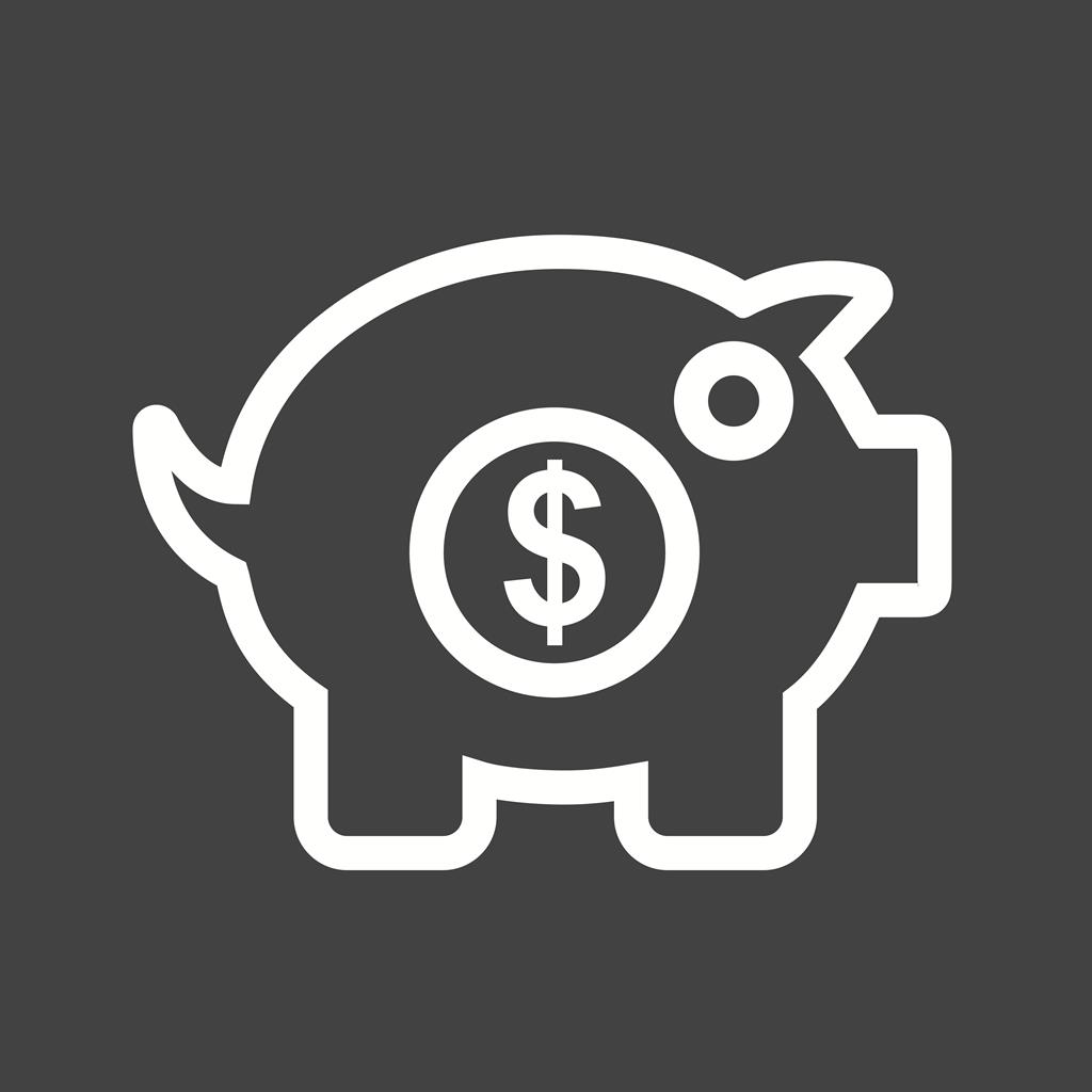 Piggy Bank Line Inverted Icon 1024x1024 Piggy Bank Line Inverted Icon