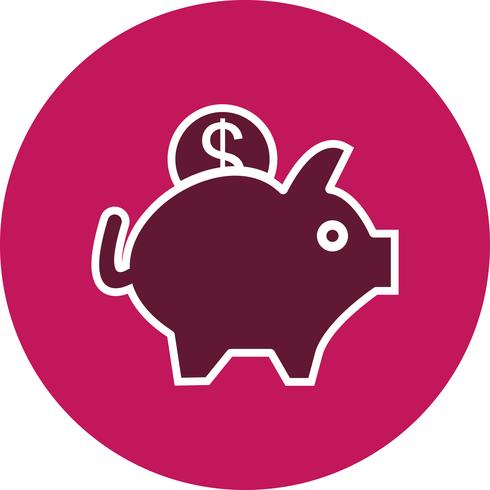 Vector Piggy Bank Icon 490x490 Vector Piggy Bank Icon