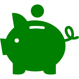 Green Piggy Bank Icon 256x256 Green Piggy Bank Icon