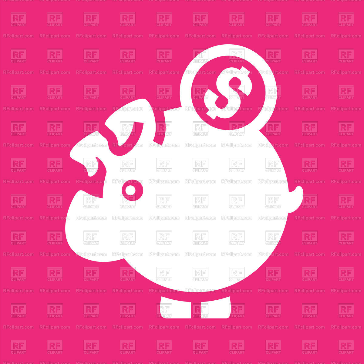 White Piggy Bank Icon 1200x1200 White Piggy Bank Icon