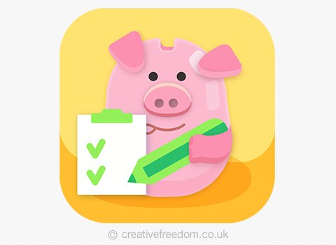 Piggy Bank App Icon Developed For Ios App 480x350 Piggy Bank App Icon Developed For Ios App