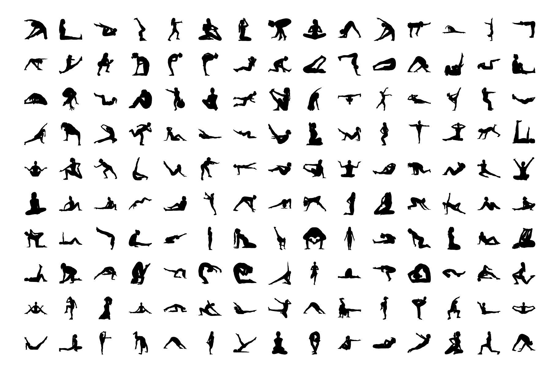 1820x1214 Yoga And Pilates Silhouette