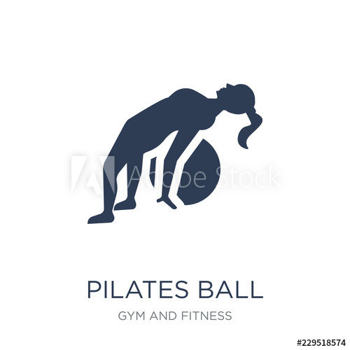 500x500 Pilates Ball Icon Trendy Flat Vector Pilates Ball Icon On White