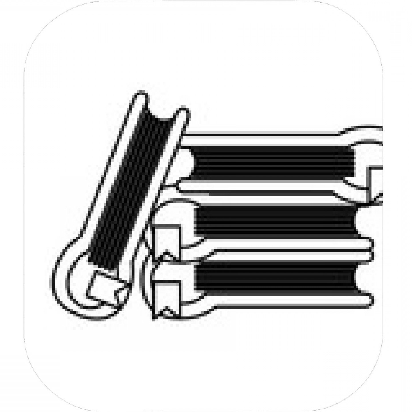 1440x1440 Book Pile Icon Image Vector Illustration Design Black Line