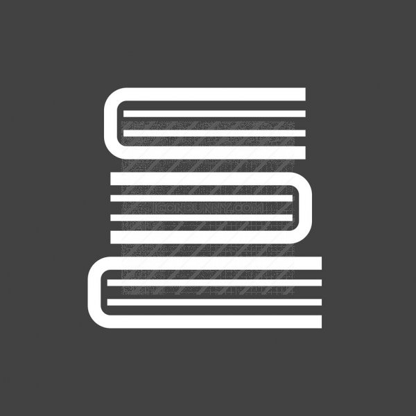600x600 Pile Of Books Line Inverted Icon