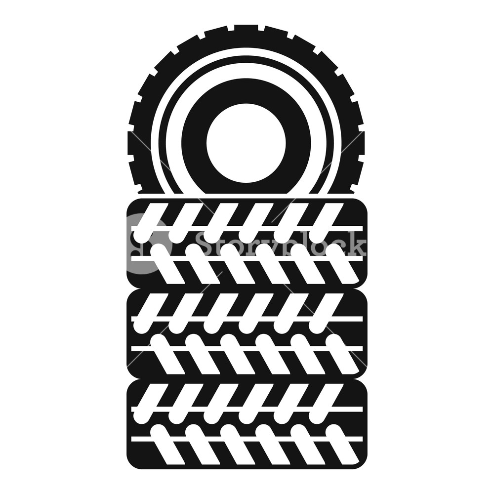 1000x1000 Pile Of Tires Icon In Simple Style On A White Background Vector