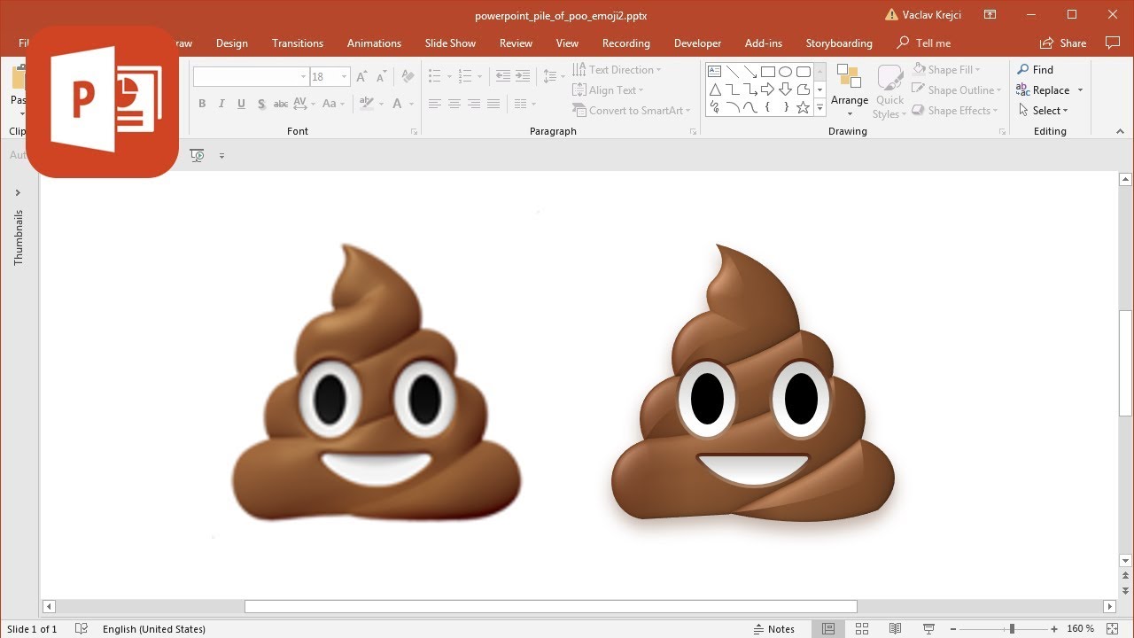 1280x720 How To Create Pile Of Poo Emoji In Microsoft Powerpoint
