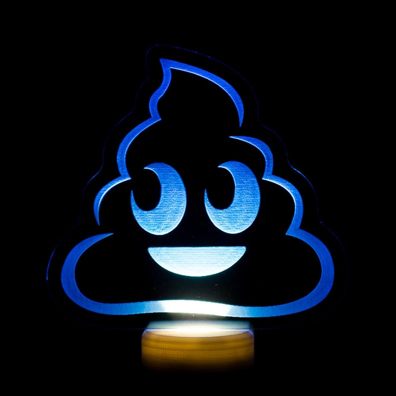 794x794 Poo Emoji Night Light Poop Emoji Led Nightlight Pile Of Etsy